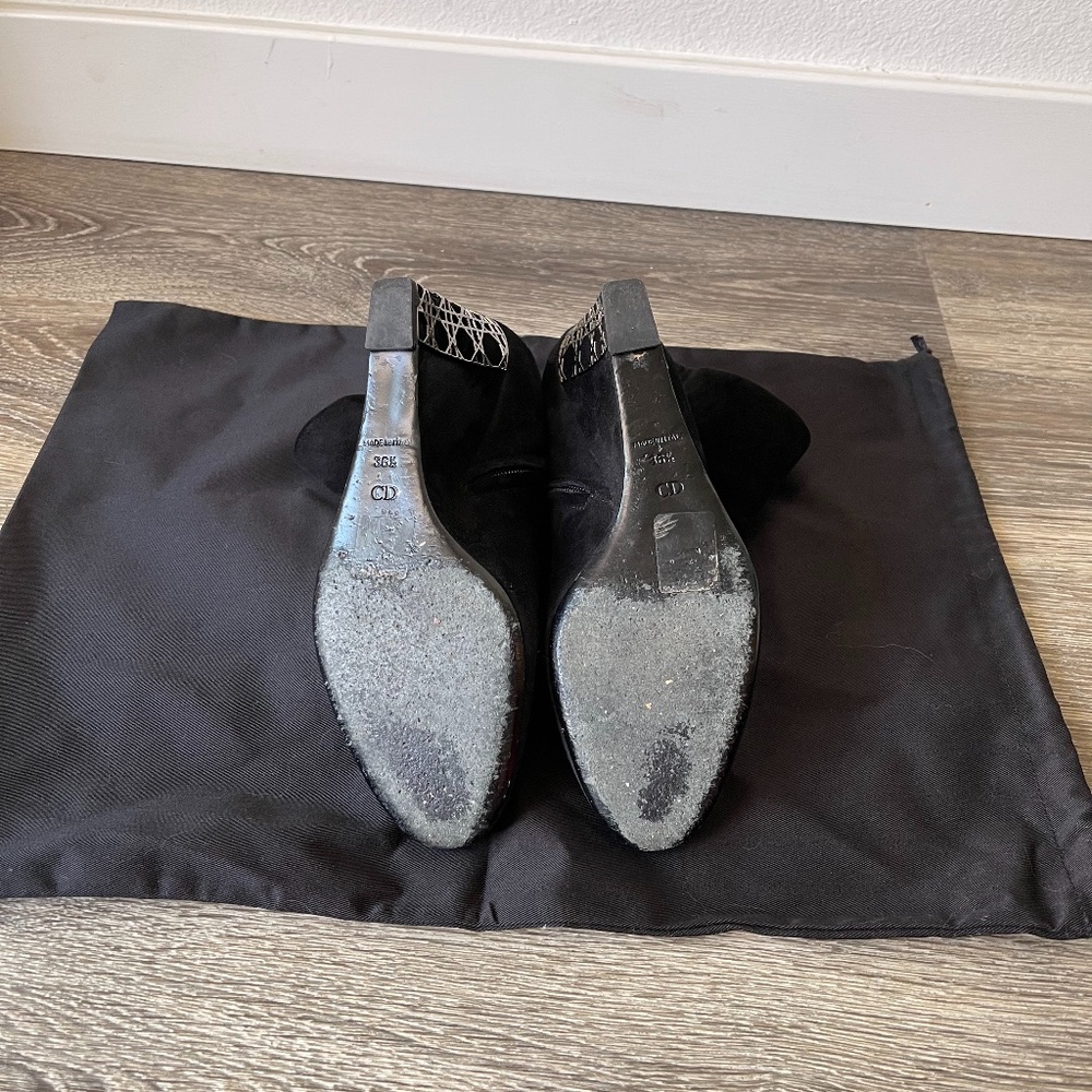 Dior Boots Women Size 6.5 Suede Black - Picture 4 of 7